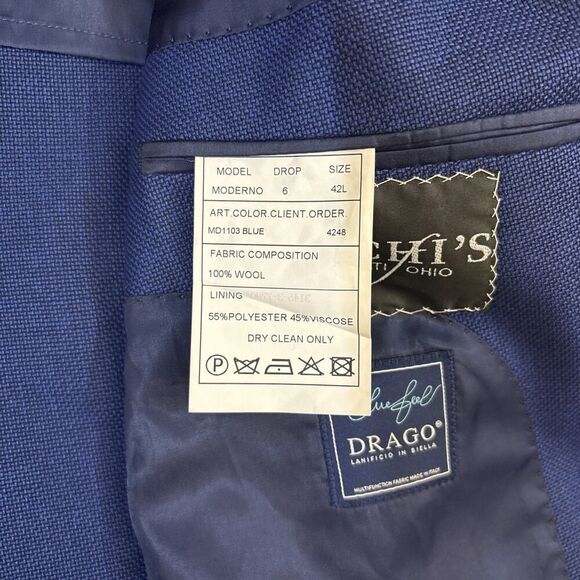 Baroni Blazer Max Davoli Drago Wool Made In Italy Size 44S - Picture 11 of 11
